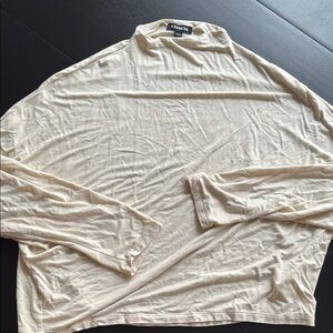 Express Soft Beige Long Sleeve Top - M *NEVER WORN*